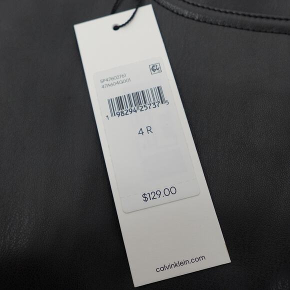 Calvin Klein Jeans Faux Leather 90s Pants Black Beauty - 4 - Picture 10 of 10